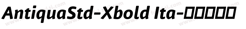 AntiquaStd-Xbold Ita字体转换